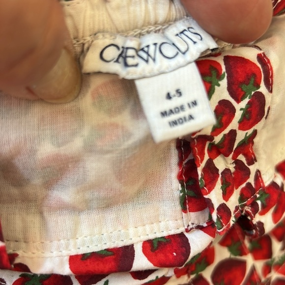 Crewcuts Girls Strawberry Summer Top Size 4-5 - Picture 6 of 7